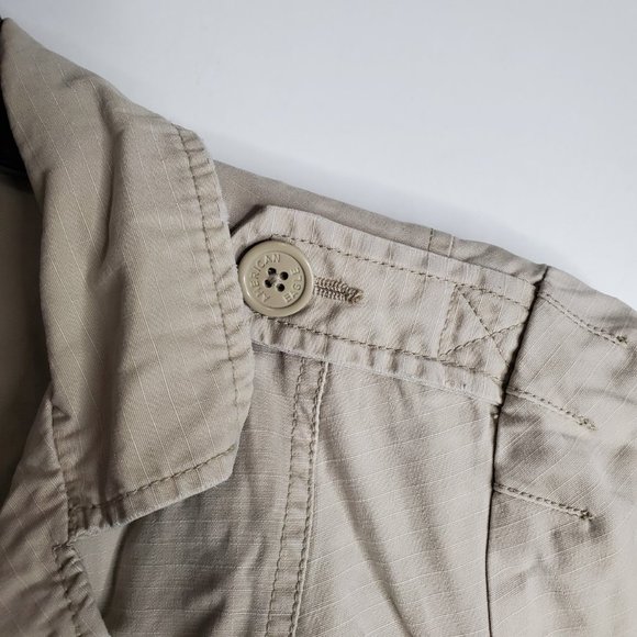 American Eagle Cotton Khaki Button Up Jacket Med - Picture 7 of 9
